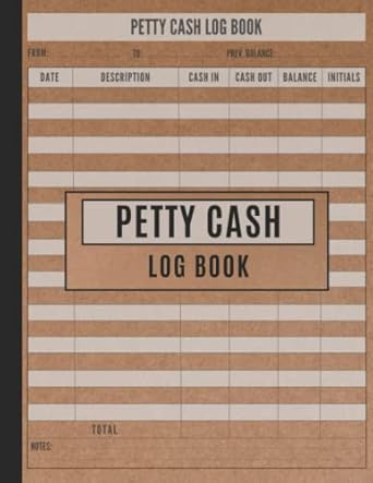 petty cash log book daily cash flow tracker for money management financial record keeping notebook for