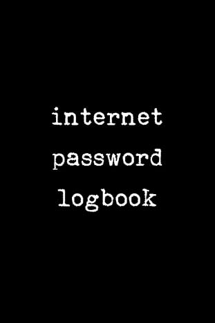 internet password logbook black cover password notebook 110 pages alphabetical order 6 x 9 inches 1st edition
