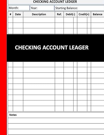 checking account ledger payment record notebook check and debit card register bank transaction and balance