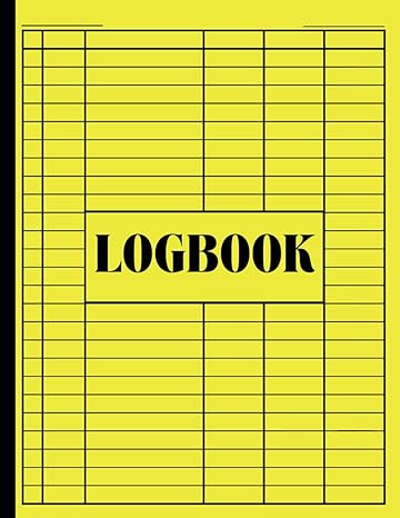 logbook multipurpose large and simple with 6 columns to track inventory equipment daily activity income