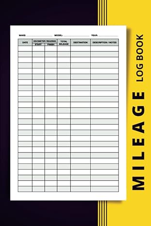 mileage log book vehicle mileage tracker for business or personal use daily mileage record book for taxes 1st