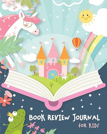 book review journal a reading log for girls with child friendly layout and interactive writing prompts kids