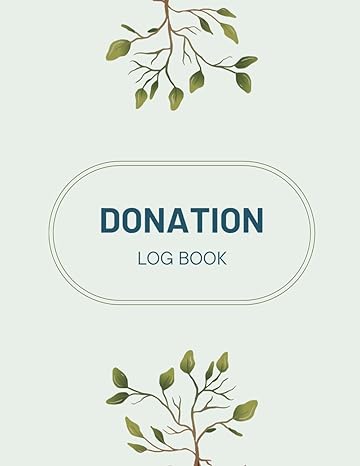 donation log book donation tracker planner log book charitable donations for non profit organization