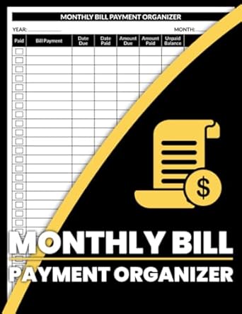 simple monthly bill payment organizer keep track of your bills and expenses with this easy to use log book
