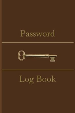 brass key password log book 9x6 0 pages smooth matte finish cover password log in password pin number