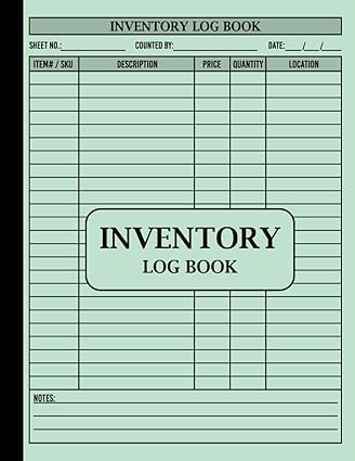inventory log book simple inventory book to manage and organize your small business inventory items perfect