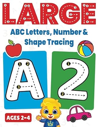 large abc letters number and shape tracing jumbo tracing book for toddlers and preschoolers big tracing