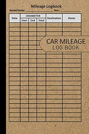 Car Mileage Log Book Car Mileage Journal For Business Or Personal Taxes With Simple Brown Cover Automotive Daily Tracking Miles Record Book