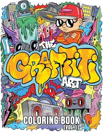 the graffiti art coloring book cool graffiti art coloring book for adults and teens with 40 original street