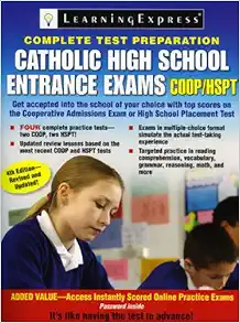 catholic high school entrance exams coop/hspt 4th edition learningexpress editors page 1576857077,
