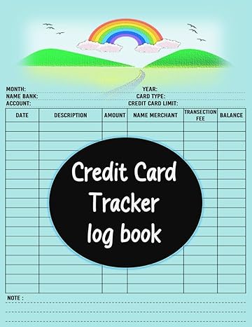 credit card tracker log book credit card notepad personal finance costs spending tracker budget cash record
