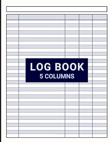 log book large multipurpose log with 5 columns to track daily activity time inventory and equipment income