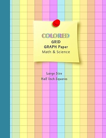colored graph paper rainbow grid notebook adhd math and science students colorful 2 squares per inch for