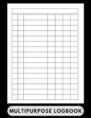 multipurpose logbook large customizable log book with 7 columns to track daily activity inventory time income