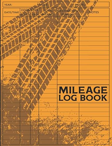 mileage log book vehicle mileage ledger log book tracker journal notebook for car taxes business tax purposes