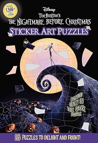 disney tim burton s the nightmare before christmas sticker art puzzles 1st edition arie kaplan 1645175790,