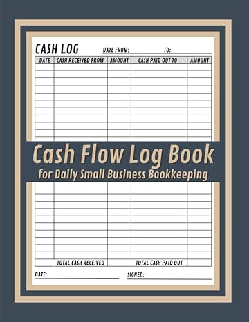 cash flow log book for daily small business bookkeeping petty cash large ledger and daily cash book for