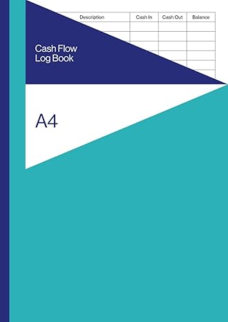 cash flow log book a4 daily petty cash ledger / cashflow notebook with turquoise and blue cover 1st edition