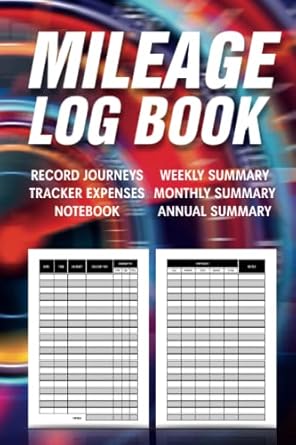 mileage log book for taxes car wehicle record book for self employed small business truckers drivers auto