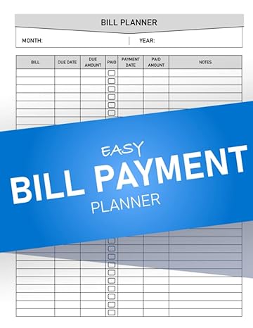 easy bill payment planner a simple way to keep track of your bills budget organizer for bills financial