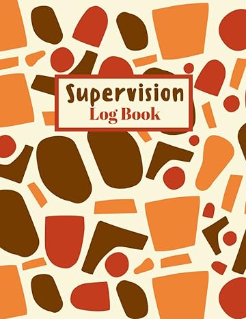 supervision log book red brown abstract shapes pattern cover therapists counsellors managers supervision note