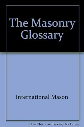 the masonry glossary 1st edition international mason 0843601345, 978-0843601343