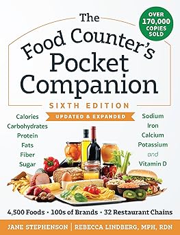 the food counters pocket companion   calories carbohydrates protein fats fiber sugar sodium iron calcium