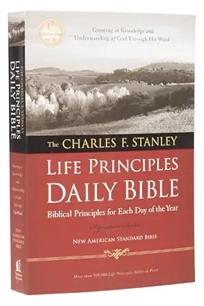 nasb the charles f stanley life principles daily bible paperback holy bible new american standard bible 1st