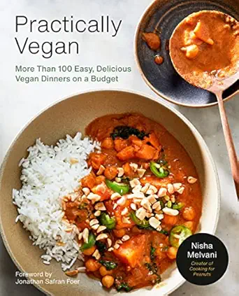 practically vegan more than 100 easy delicious vegan dinners on a budget a cookbook 1st edition nisha melvani