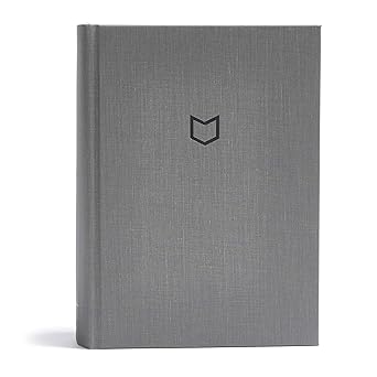 csb he reads truth bible charcoal cloth over board black letter wide margins journaling space illustrations