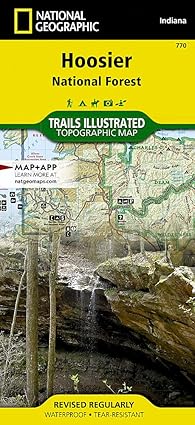 hoosier national forest map 1st edition national geographic maps trails illustrated 1566954215, 978-1566954211