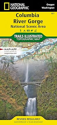 columbia river gorge national scenic area map 1st edition national geographic maps trails illustrated