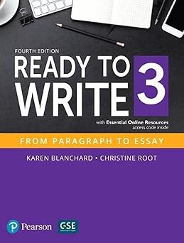 ready to write 3 with essential online resources 1st edition karen blanchard ,christine root 0134399331,