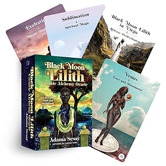 black moon lilith cosmic alchemy oracle a 44 card deck and guidebook 1st edition adama sesay 1401970656,