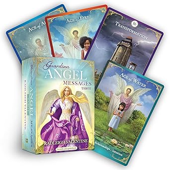 guardian angel messages tarot a 78 card deck and guidebook 1st edition radleigh valentine 140196009x,