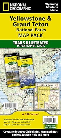 yellowstone and grand teton national parks map pack bundle 1st edition national geographic maps trails