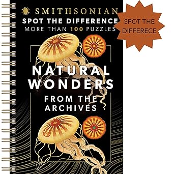 smithsonian spot the difference natural wonders from the archives 100+ picture puzzles for adults includes