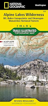 alpine lakes wilderness map mt baker snoqualmie and okanogan wenatchee national forests 1st edition national