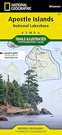 apostle islands national lakeshore map 1st edition national geographic maps trails illustrated 1566953669,