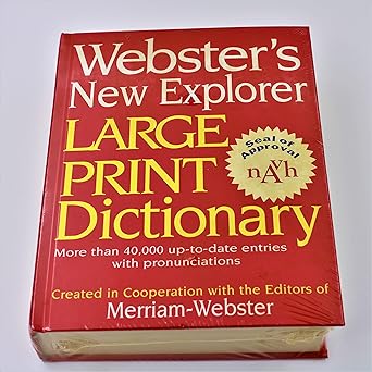 websters new explorer large print dictionary 1st edition merriam webster 1892859165, 978-1892859167