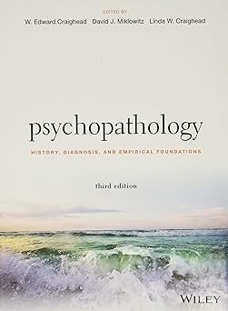 psychopathology history diagnosis and empirical foundations 1st edition w edward craighead ,david j miklowitz