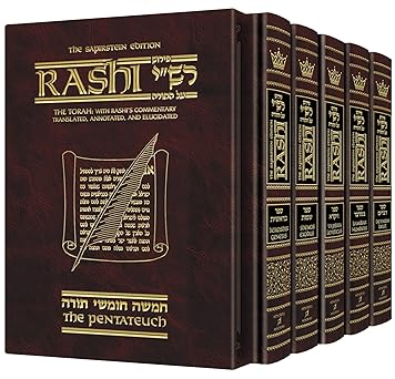 rashi the torah with rashis commentary translated annotated and elucidated vols 1 5 box set student size