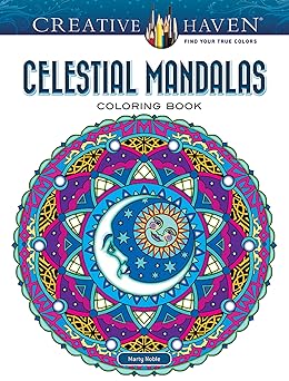 adult coloring celestial mandalas coloring book 1st edition marty noble 0486804801, 978-0486804804