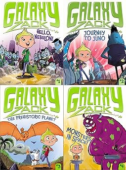 the galaxy zack collected set a stellar four book collection hello nebulon journey to juno the prehistoric