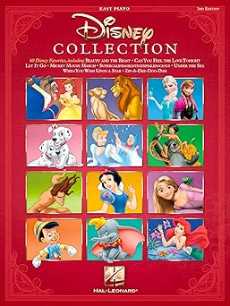the disney collection easy piano series 60 classic songs from disney movies beginner friendly sheet music and