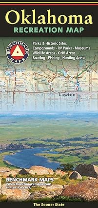 oklahoma the sooner state recreation map 1st edition benchmark maps 0783499728, 978-0783499727