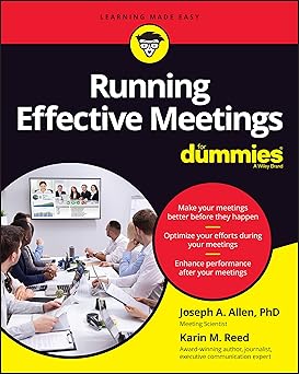 running effective meetings for dummies 1st edition joseph a allen ,karin m reed 1119875706, 978-1119875703