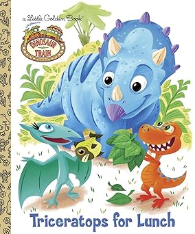 dinosaur train triceratops for lunch 1st edition golden books ,caleb meurer 0375861513, 978-0375861512