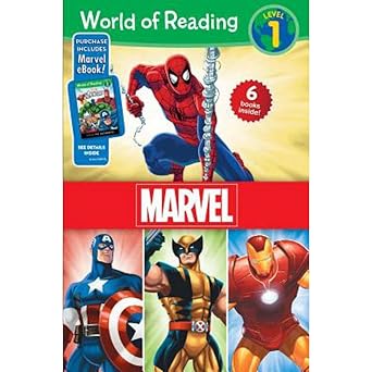 world of reading marvel boxed set level 1 purchase includes marvel ebook 1st edition dbg 1484704371,