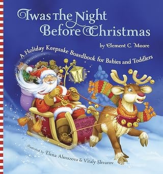 twas the night before christmas a holiday keepsake boardbook for babies and toddlers 1st edition clement